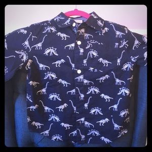 Gymboree size 3T dinosaur button up shirt